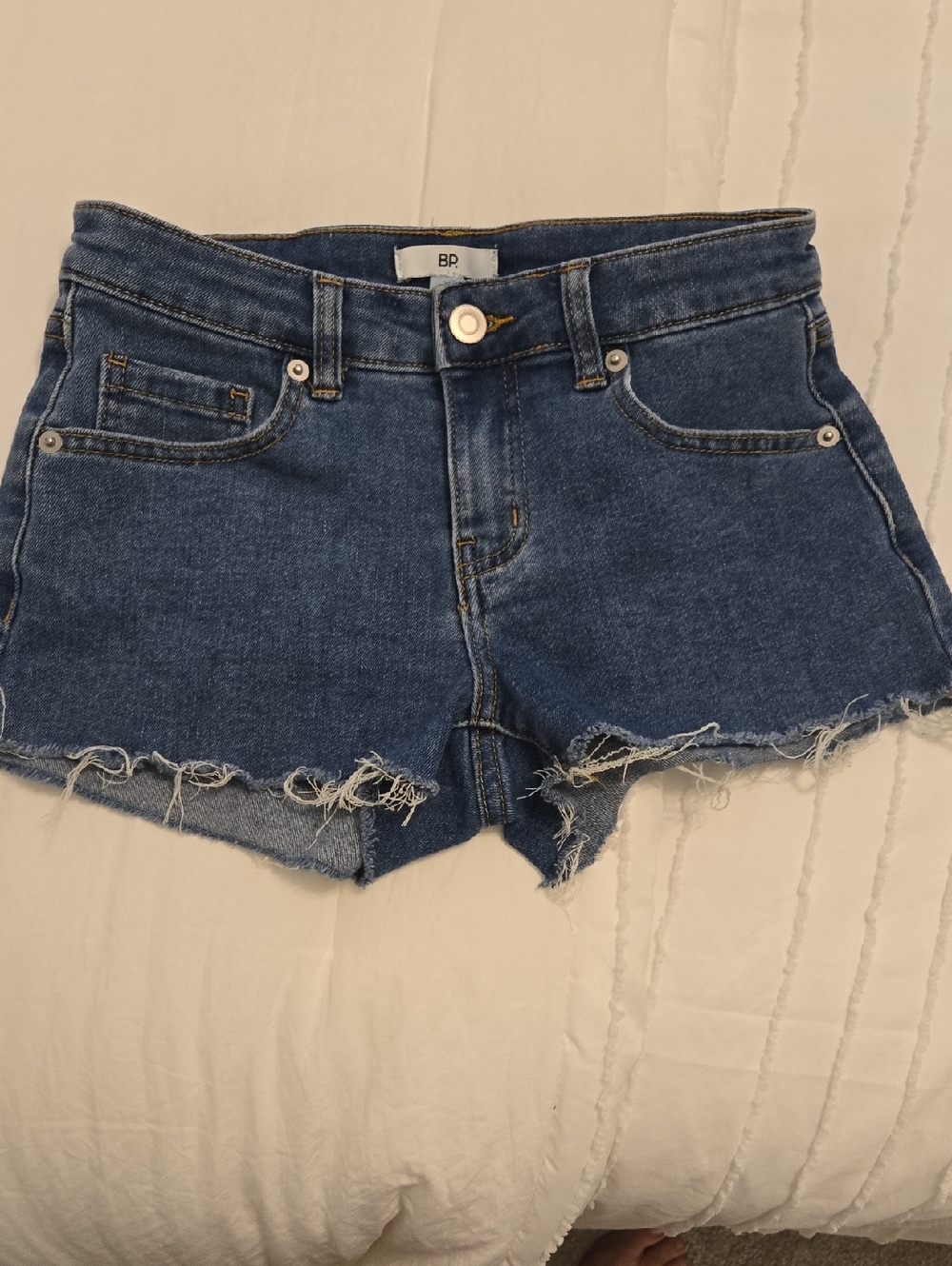 bp Dark Blue Distressed Denim Cutoff Shorts